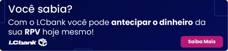 Logo do LCbank com texto sobre antecipar RPV.