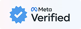 Selo azul "Meta Verified" com o logo da Meta